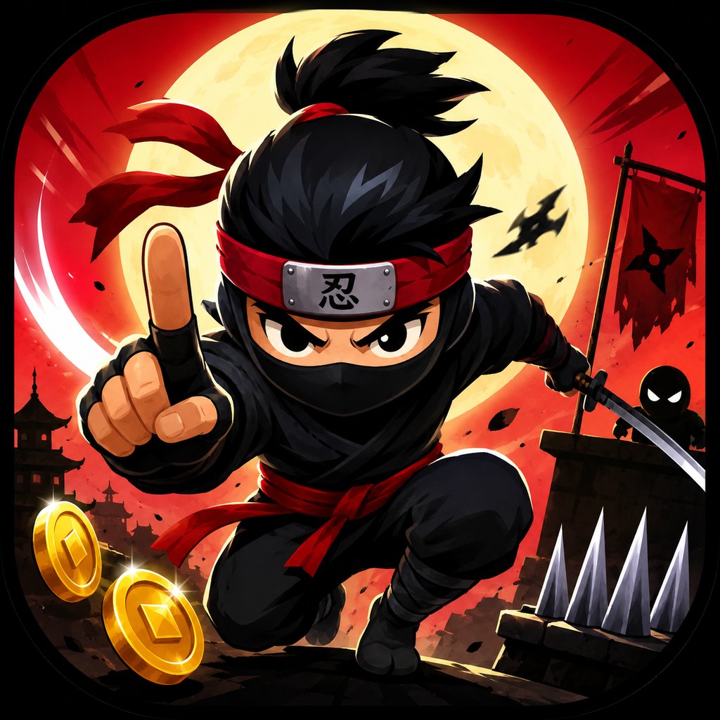 One Finger Ninja game artwork